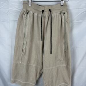 Puma Mens Beige 574177 Zipper Pockets Bermuda Shorts Size Small